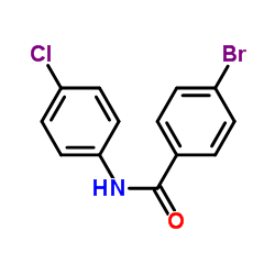 4-溴-N-(4-氯苯基)苯甲酰胺结构式