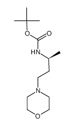 4-[(S)-3-(t-butoxycarbonylamino)but-1-yl]morpholine结构式