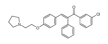 3'-Chloro-α-phenyl-4'-[2-(1-pyrrolidinyl)ethoxy]chalcone结构式