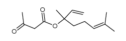 3-Oxobutyric acid 1,5-dimethyl-1-vinyl-4-hexenyl ester结构式