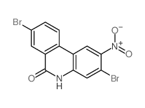 6(5H)-Phenanthridinone,3,8-dibromo-2-nitro-结构式