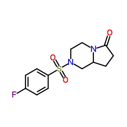 2-[(4-氟苯基)磺酰基]六氢吡咯并[1,2-A]吡嗪-6(2H)-酮结构式