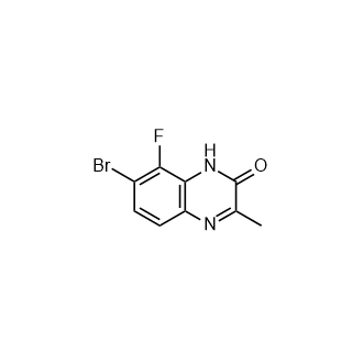 7-溴-8-氟-3-甲基喹喔啉-2(1H)-酮结构式