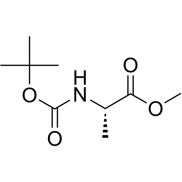 BOC-L-丙氨酸甲酯结构式
