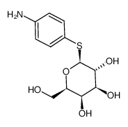 4-氨基苯基-1-硫代-Β-D-半乳糖苷结构式