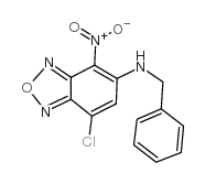N-苄基-4-硝基-2,1,3-苯并噁二唑-5-甲胺结构式