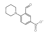 5-硝基-2-哌啶苯甲醛结构式