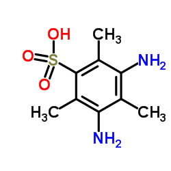 2,4,6-三甲基-3,5-二氨基苯磺酸结构式