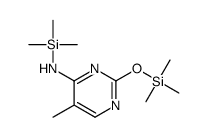 5-Methyl-N-(trimethylsilyl)-2-[(trimethylsilyl)oxy]-4-pyrimidinamine结构式