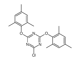 2-chloro-4,6-bis(2,4,6-trimethylphenoxy)-1,3,5-triazine Structure
