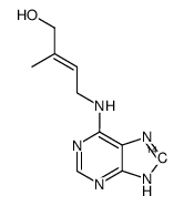 2-methyl-4-(7(9)H-[8-14C]purin-6-ylamino)-but-2-en-1-ol结构式