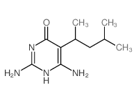 2,6-diamino-5-(4-methylpentan-2-yl)-1H-pyrimidin-4-one结构式