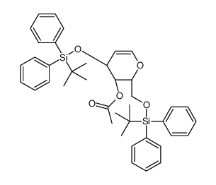 4-O-乙酰基-3,6-二-O-(叔丁基二苯基甲硅烷基)-D-半乳醛结构式