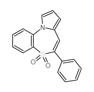 6-phenylpyrrolo[2,1-d][1,5]benzothiazepine 5,5-dioxide Structure
