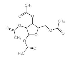 1,2,3,5-四-O-乙酰基-Alpha-D-阿拉伯呋喃糖结构式