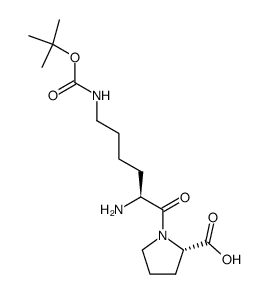 t-Boc-L-lysyl-L-proline结构式