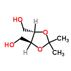2,3-O-isopropylidene-L-threitol structure