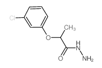 2-(3-氯苯氧基)丙酰肼结构式