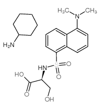 N-丹磺基-L-丝氨酸环己基铵盐结构式