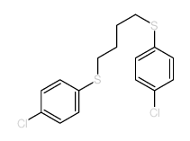 1-chloro-4-[4-(4-chlorophenyl)sulfanylbutylsulfanyl]benzene Structure