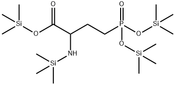 4-[Bis(trimethylsiloxy)phosphinyl]-2-[(trimethylsilyl)amino]butanoic acid trimethylsilyl ester结构式