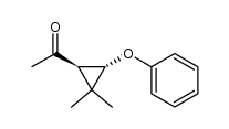 1-(2,2-dimethyl-3t-phenoxy-cycloprop-r-yl)-ethanone结构式