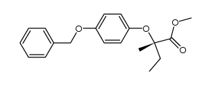 (-)-methyl-2-[4-phenylmethoxy-phenoxy]-2-methyl butyrate结构式