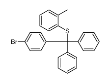 1-bromo-4-[(2-methylphenyl)sulfanyl-diphenylmethyl]benzene结构式