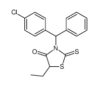 3-[(4-chlorophenyl)-phenylmethyl]-5-ethyl-2-sulfanylidene-1,3-thiazolidin-4-one Structure