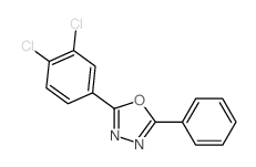 2-(3,4-二氯苯基)-5-苯基-1,3,4-噁二唑结构式