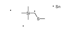 trimethyl-[methylsulfanyl(trimethylstannyl)methyl]silane Structure