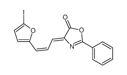 4-[3-(5-iodofuran-2-yl)prop-2-enylidene]-2-phenyl-1,3-oxazol-5-one结构式