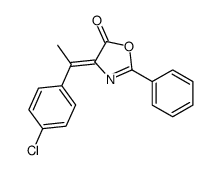 4-[1-(4-chlorophenyl)ethylidene]-2-phenyl-1,3-oxazol-5-one Structure