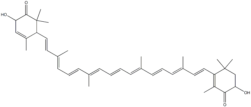 (6'ξ)-3,3'-Dihydroxy-β,ε-carotene-2',4-dione结构式