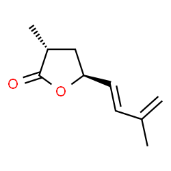 (3R)-4,5-Dihydro-3α-methyl-5β-[(E)-3-methyl-1,3-butadienyl]-2(3H)-furanone Structure