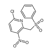 2-chloro-5-nitro-6-[(phenylsulfonyl)methyl]pyridine结构式