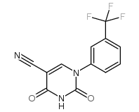 2,4-二氧-1-[3-(三氟甲基)苯基]-1,2,3,4-四氢-5-腈结构式