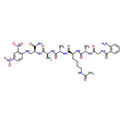 Abz-Gly-Ala-Lys(Ac)-Ala-Ala-Dap(Dnp)-NH2 trifluoroacetate salt结构式