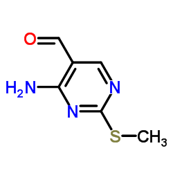 4-氨基-2-甲巯基嘧啶-5-甲醛结构式