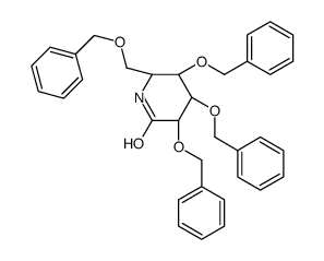 (3R,4S,5R,6R)-3,4,5-tris(phenylmethoxy)-6-(phenylmethoxymethyl)piperidin-2-one结构式