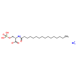 N-棕榈酰丝氨酸磷酸(铵盐)结构式