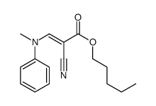 pentyl 2-cyano-3-(N-methylanilino)prop-2-enoate Structure