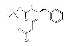 (S)-5-[(tert-Butoxycarbonyl)amino]-6-phenyl-(E)-3-hexenoic acid Structure