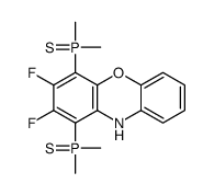 (1-dimethylphosphinothioyl-2,3-difluoro-10H-phenoxazin-4-yl)-dimethyl-sulfanylidene-λ5-phosphane结构式