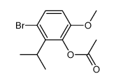 2-acetoxy-4-bromo-3-isopropyl-1-methoxy-benzene结构式