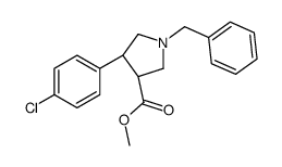 反式-1-苄基-4-(4-氯苯基)吡咯烷-3-羧酸甲酯结构式