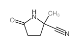 2-methyl-5-oxo-pyrrolidine-2-carbonitrile结构式