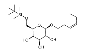 (Z)-3-hexenyl 6-O-tert-butyldimethylsilyl-β-D-glucopyranoside结构式