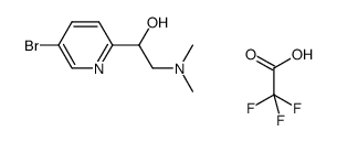 1-(5-bromopyridin-2-yl)-2-(dimethylamino)ethanol TFA salt Structure