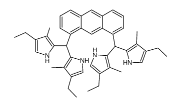 1,8-bis[(4,4'-diethyl-3,3'-dimethyl-2,2'-dipyrryl)methyl]anthracene结构式